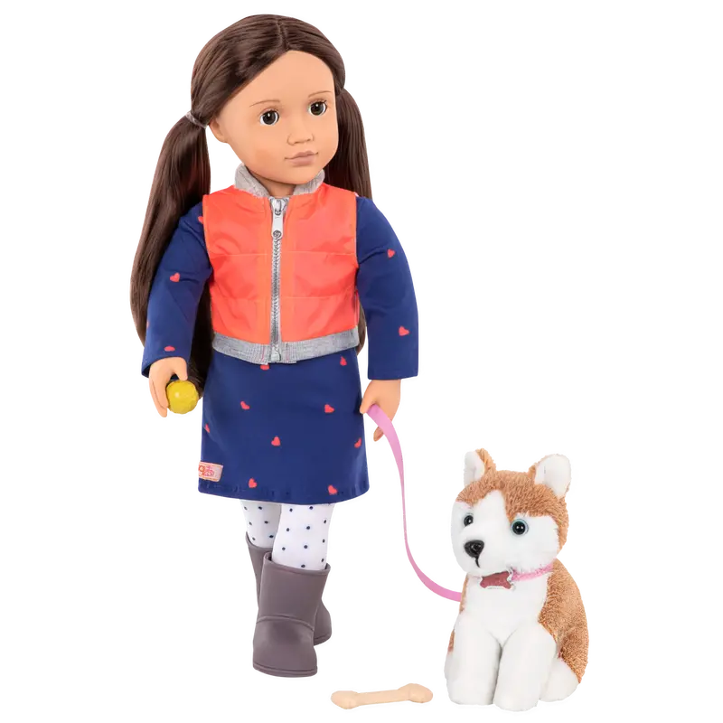 Our Generation Doll – Leslie With Adoptable Puppy Companion 1