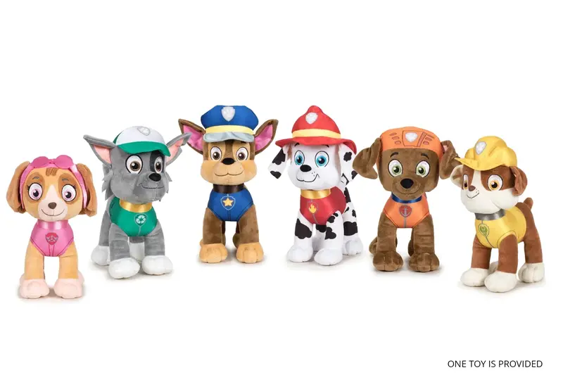 Paw Patrol Classic Plush Figures – 37Cm Set (Assorted Pups) 1