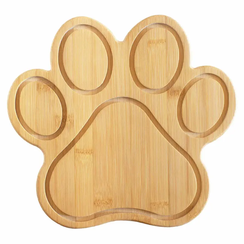 Paw-Print Wooden Cutting Board – 11" X 10" Chef’S Style 1