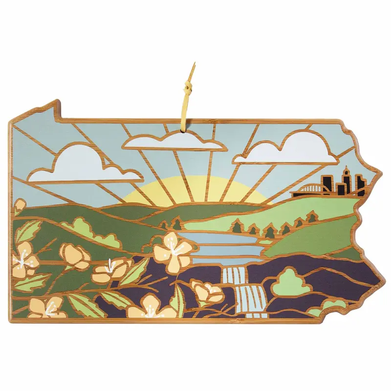 Pennsylvania Heritage Cutting Board – Distinctive State Art By Summer Stokes 1