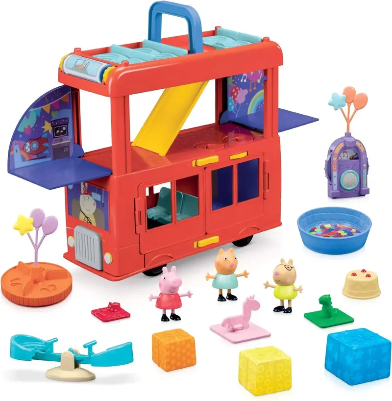 Peppa Pig 2-In-1 Party Bus Playset 1