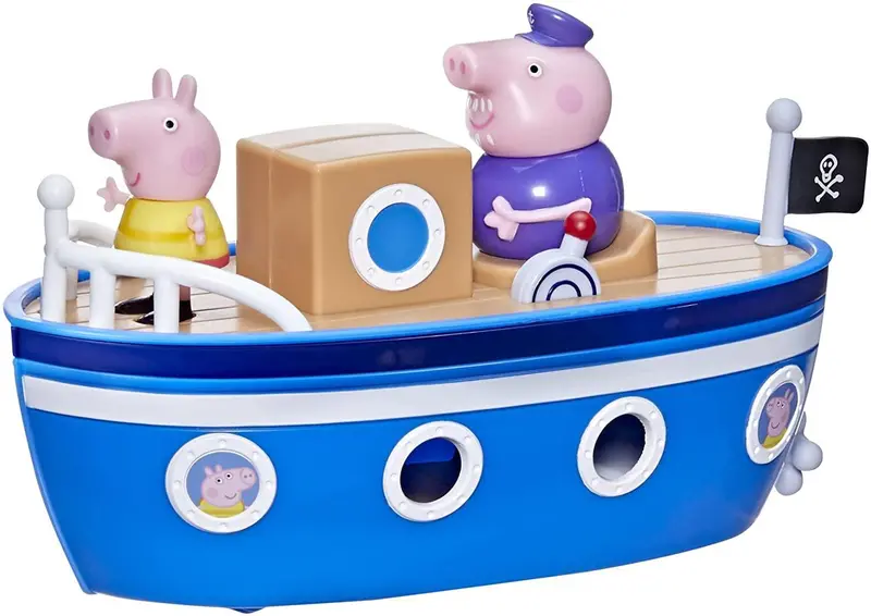 Peppa Pig Grandpa Pig’S Cabin Boat Toy With Interactive Features 1