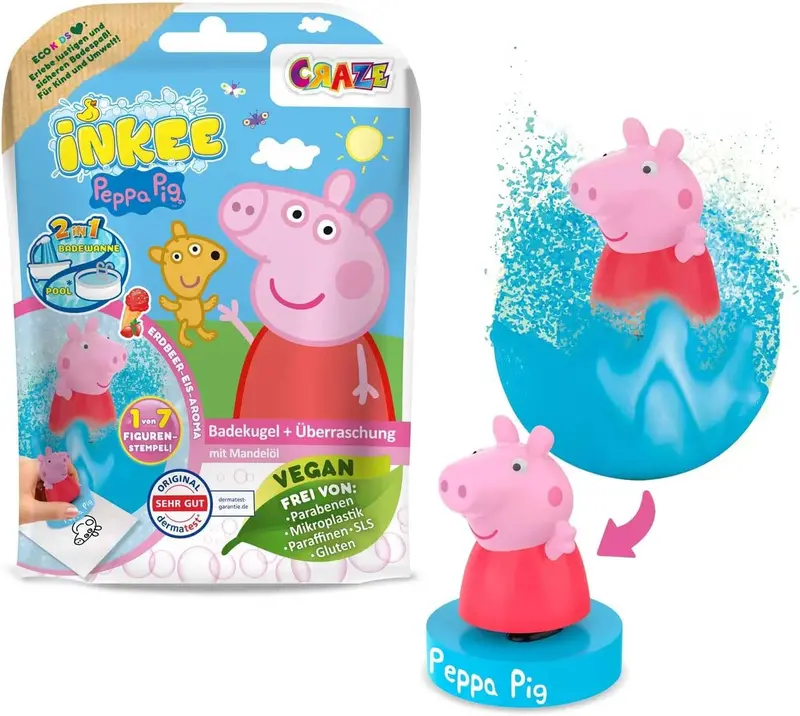 Peppa Pig Strawberry-Scented Bath Bombs – Fizzing Fun For Kids 1