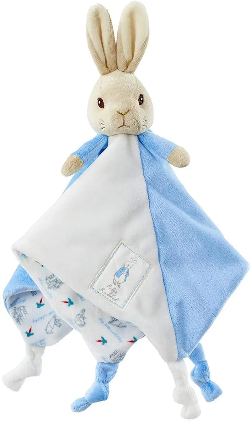 Peter Rabbit Blue Cozy Blanket – Gentle Plush Security Blankie 1