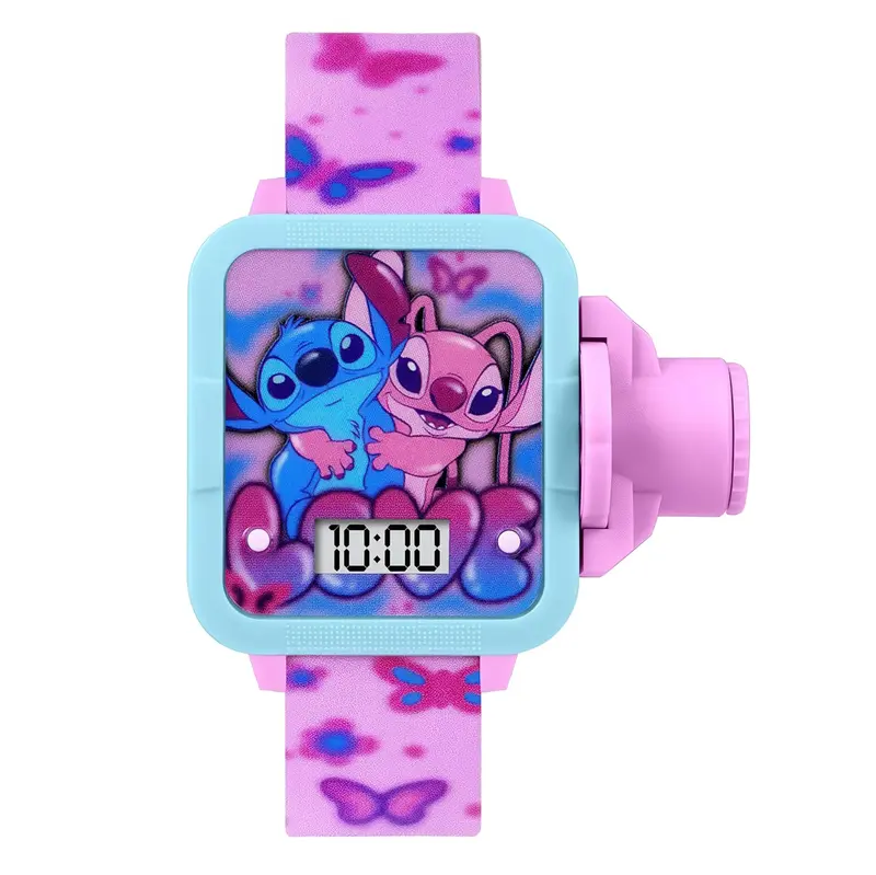 Pink Angel Stitch Digital Projection Watch With Adjustable Strap 1