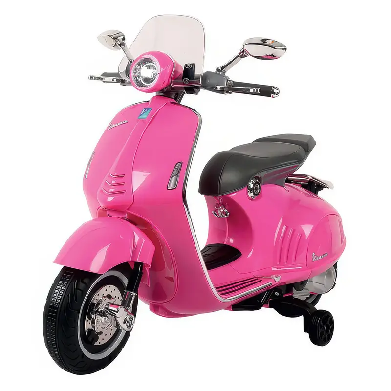 Pink Vespa-Inspired 12V Electric Kids Motorbike 1