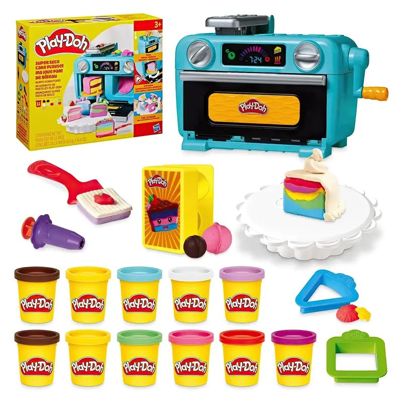 Play-Doh Super Slice Cake Playset – Interactive Baking-Themed Modeling Kit 1