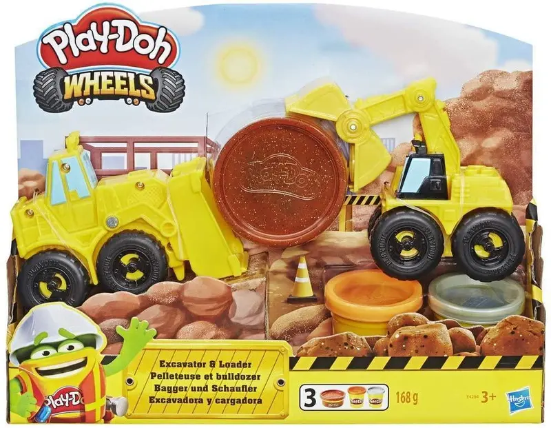 Play-Doh Wheels Excavator & Loader Construction Vehicle Set 1