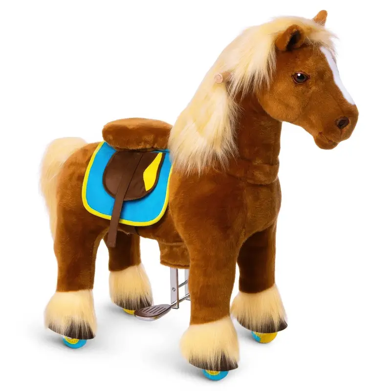 Ponycycle Brown Mechanically Walking Ride-On Pony – Model X 1