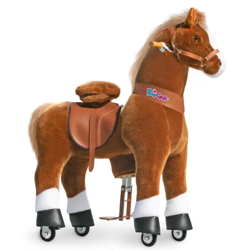 Ponycycle Brown Walking Horse Ride-On – Lifelike Mechanically Animated Steed 1