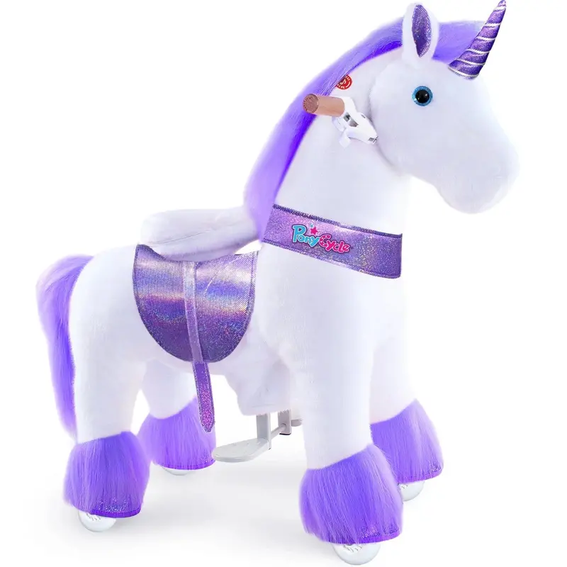 Ponycycle Purple Unicorn Ride-On Toy – Mechanically Walking 1