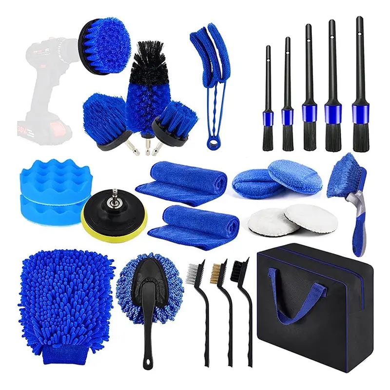 Professional Car Detailing Brush Kit For Interior And Exterior Cleaning 1