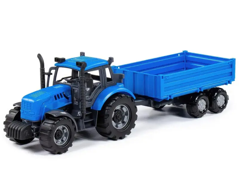 Progress Friction-Drive Drop-Side Trailer Toy Tractor 1