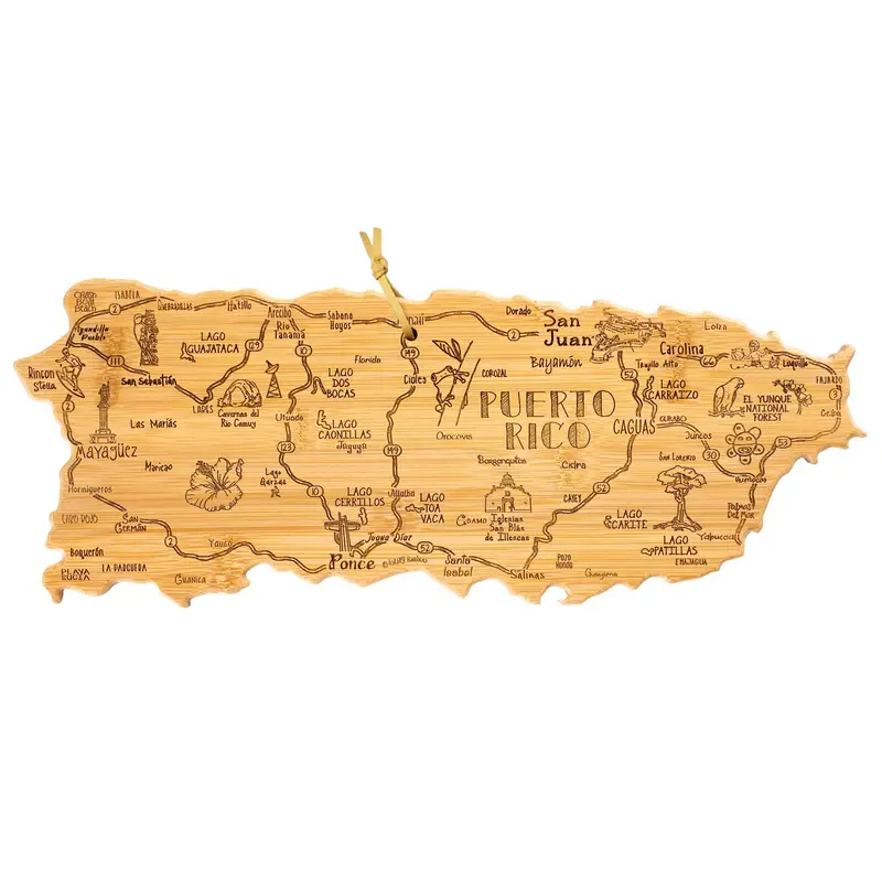 Puerto Rico Tropical Cutting Board – 18" X 7" 1