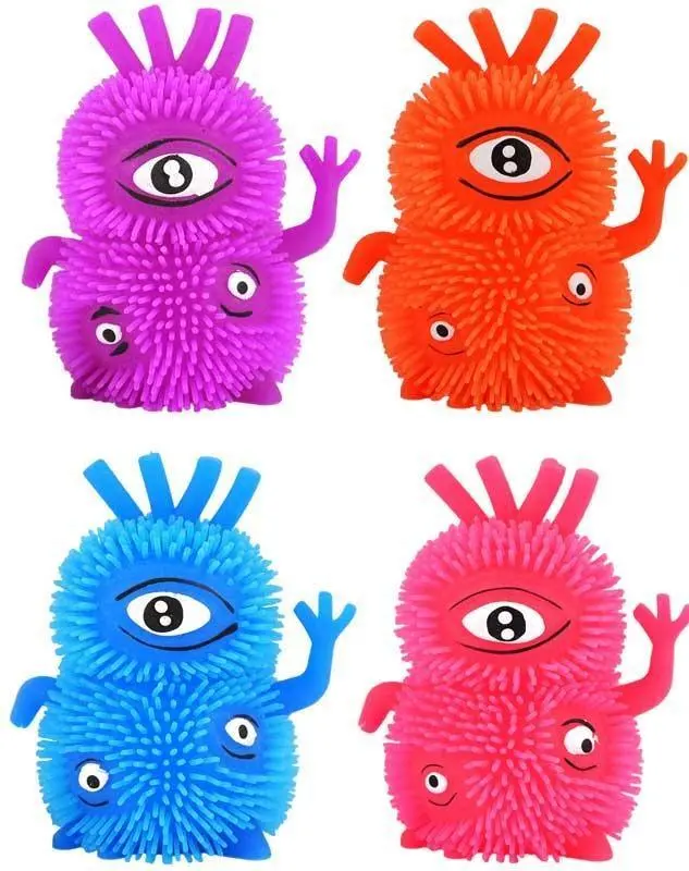 Puffer Monster Plush Toy – 3-Eyed Glow-In-The-Dark Figure, 10 Cm 1