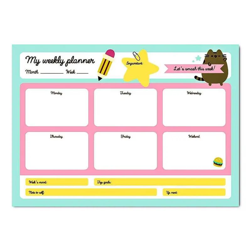 Pusheen Foodie Weekly A4 Planner – Blue Edition 1