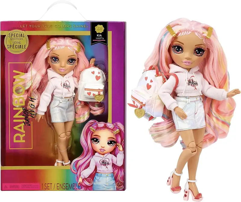 Rainbow High Junior High Kia Hart Fashion Doll – Pink Edition, 23Cm 1