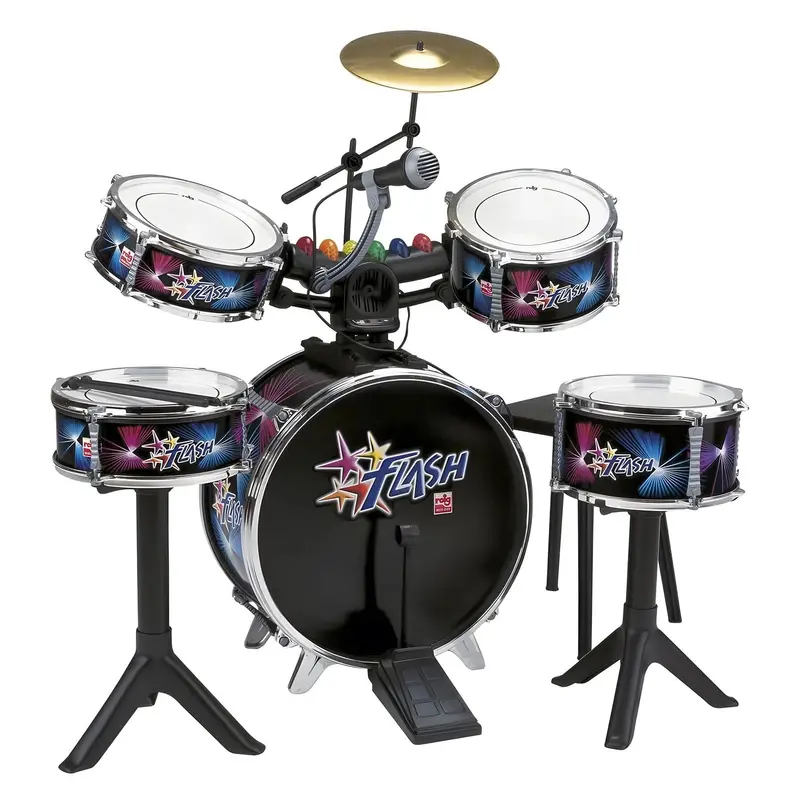 Reig Flash Led Electronic Drum Set – Interactive Light-Up Drum Kit 1