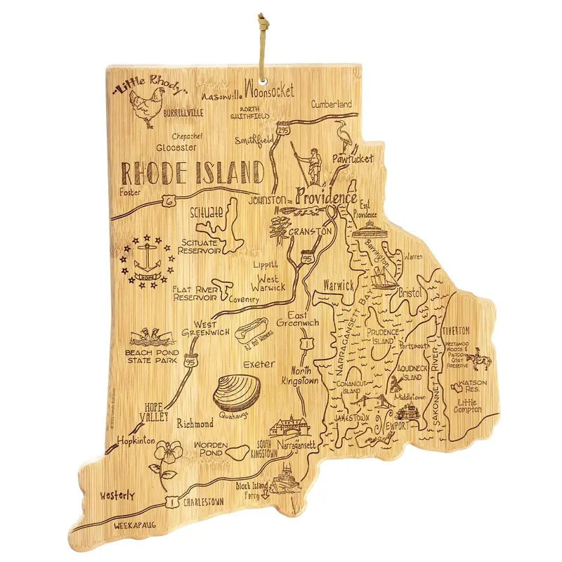 Rhode Island Nautical Cutting Board – 13.75" X 12.5" 1