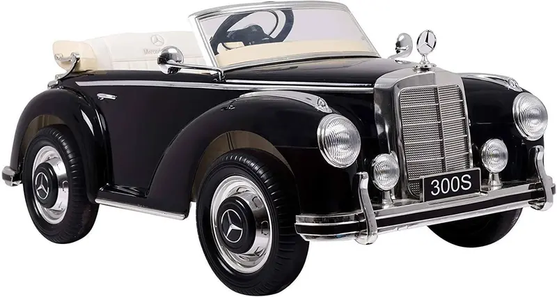 Ricco Classic Mercedes-Benz 300S (W188) 12V Electric Ride-On Car – Black Display Model 1