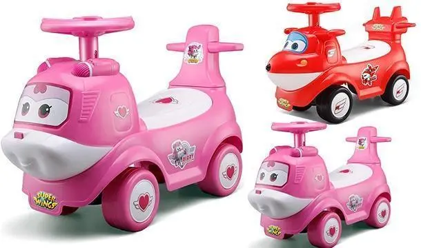 Ricco Superwings Jett Ride-On Airplane – Musical Pink Flying Car For Preschoolers 1