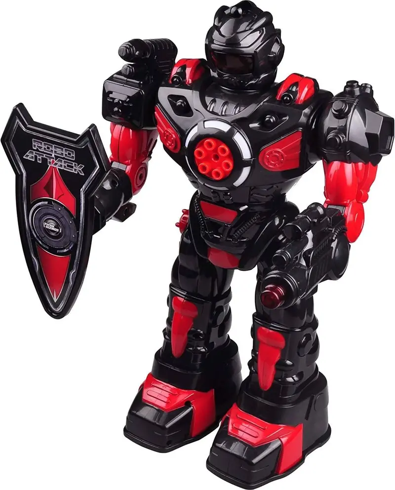 Roboattack Large Black-And-Red Remote-Controlled Interactive Robot 1