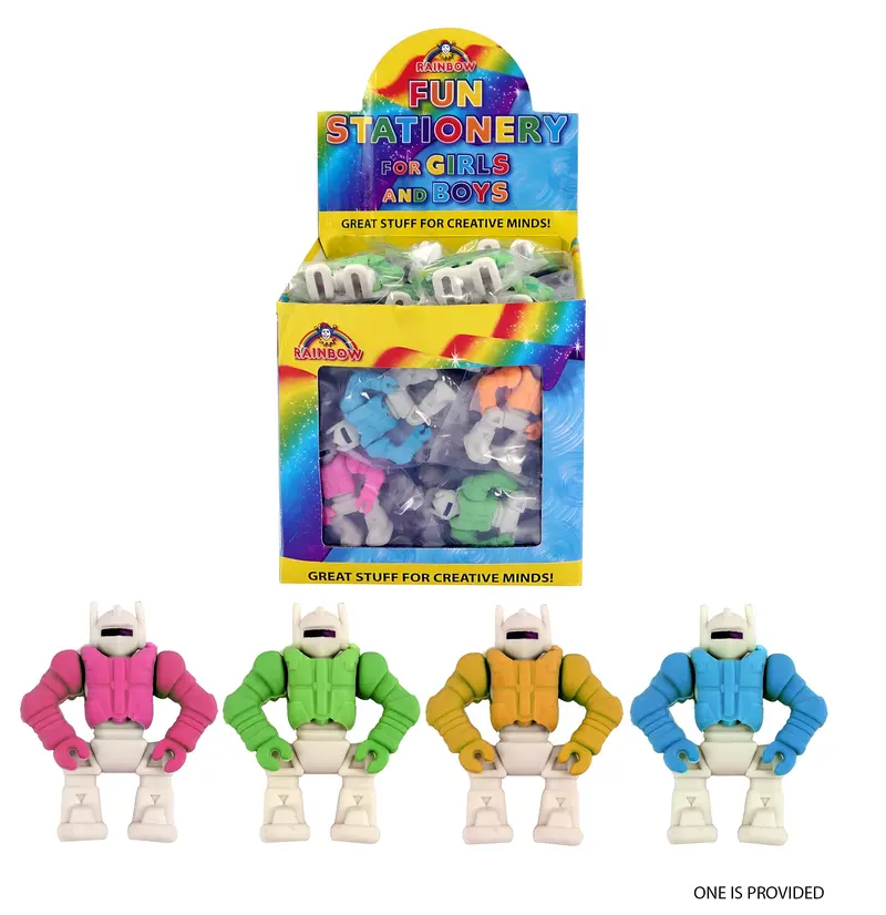 Robot-Shaped Eraser – 55Mm, Mixed Designs 1