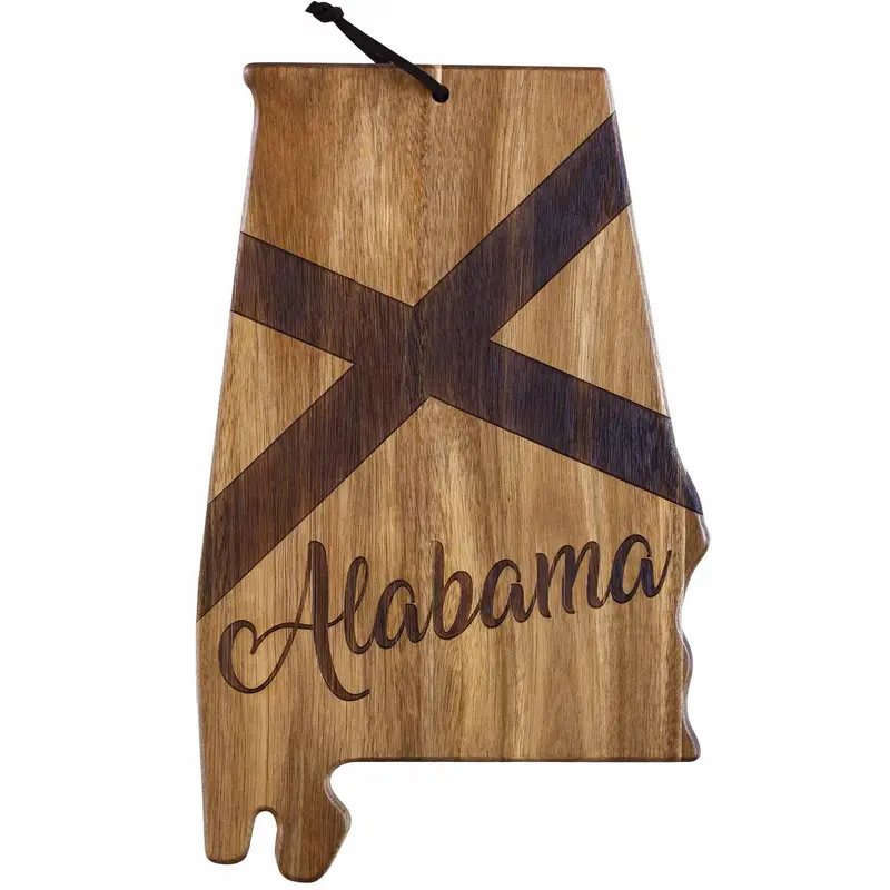Rock & Branch Origins Alabama Cutting Board – Premium Wood State Board 1