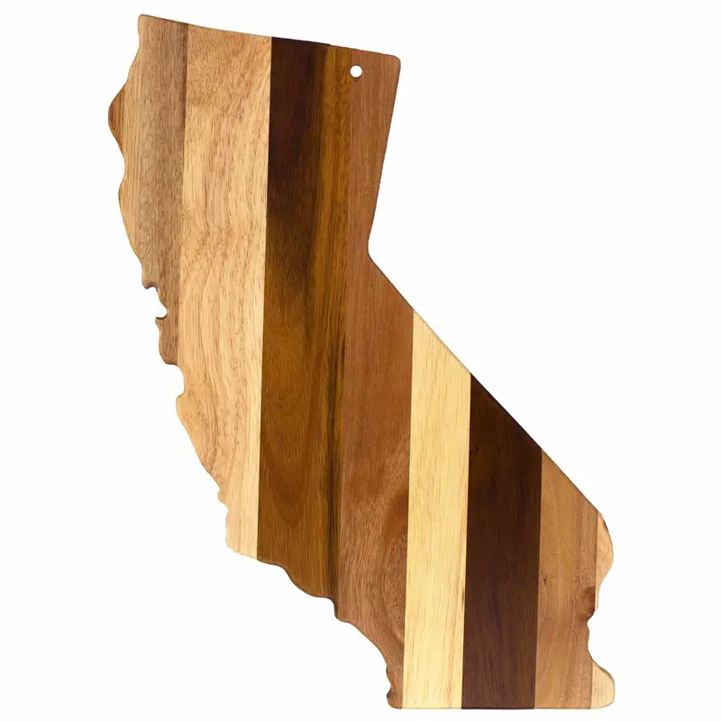 Rock & Branch Shiplap California Cutting Board – West Coast Themed Serving Board 1