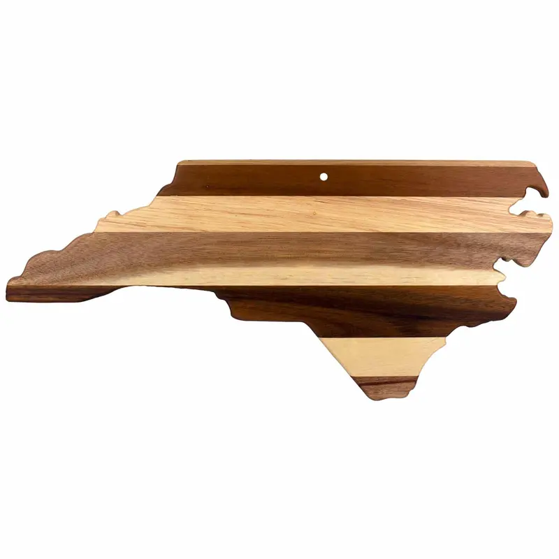 Rock & Branch Shiplap North Carolina Cutting Board – Unique State-Silhouette Design 1