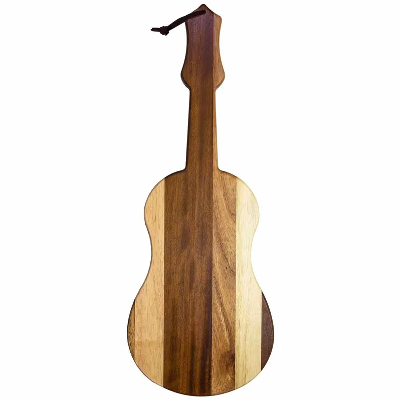 Rock & Branch® Shiplap Ukulele-Shaped Cutting Board – Decorative Acacia Serving Piece 1