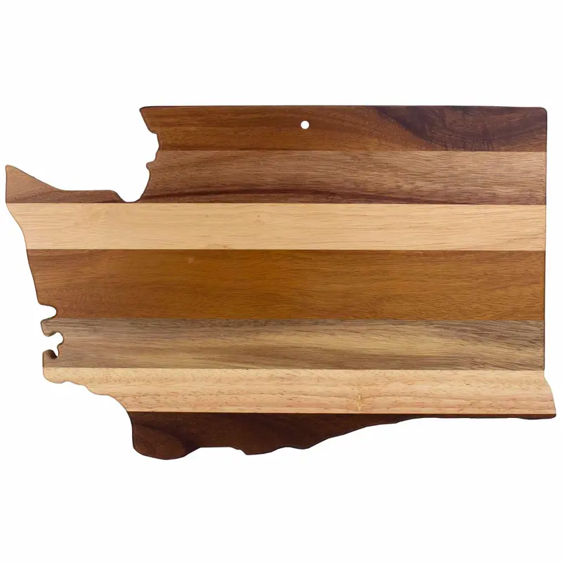 Rock & Branch Shiplap Washington Cutting Board – Rustic Wood Serving Board 1