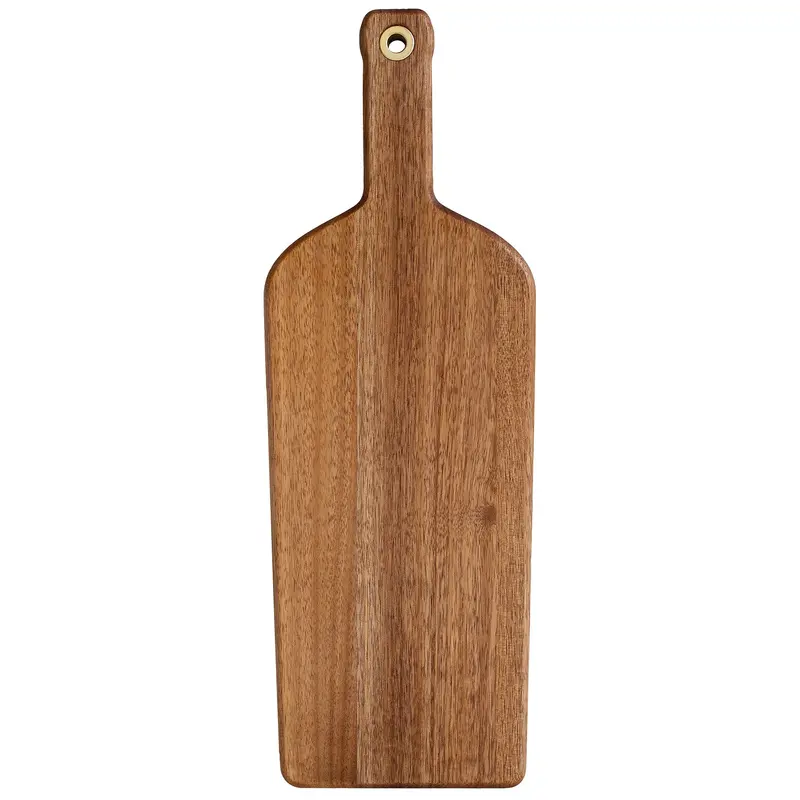 Rock & Branch® Wine Bottle–Shaped Acacia Cutting Board – Unique Serving Platter 1