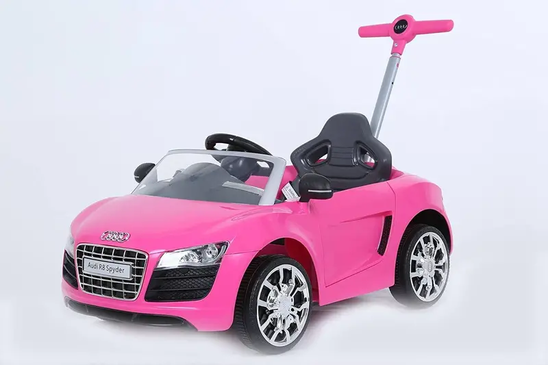 Rollplay Audi R8 Spyder Push Car – Pink Toddler Ride-On 1