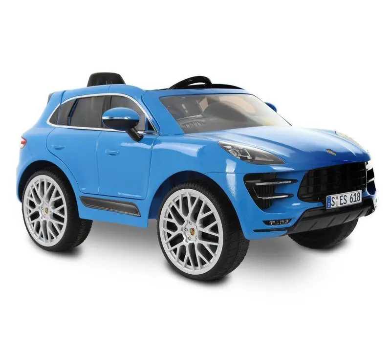Rollplay Porsche Macan Turbo 12V Ride-On – Blue Electric Suv For Kids 1