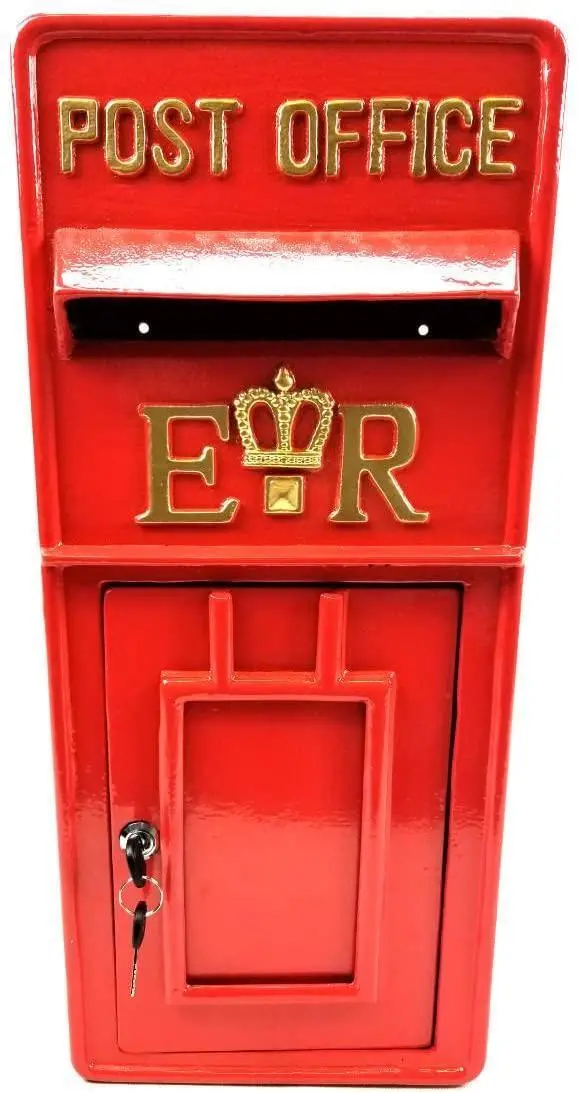 Royal Mail Replica Post Box – Authentic Red British Letterbox For Indoor Or Outdoor Use 1