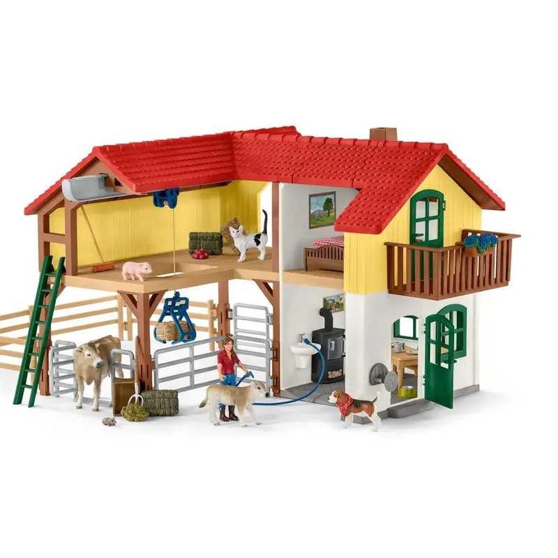 Schleich Farm World Large Farm House Playset - Barnyard Building Toy 1