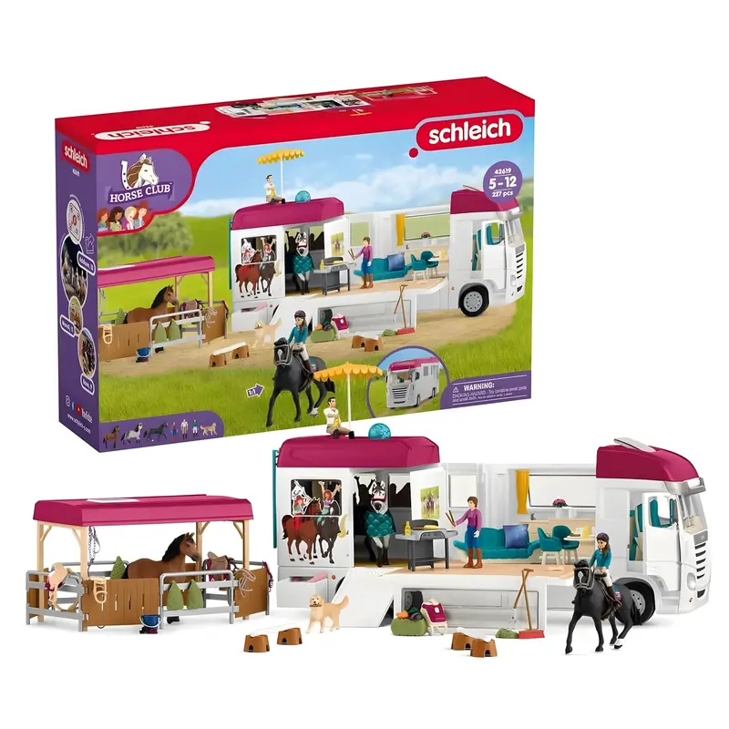 Schleich Horse Transporter Playset – Realistic Animal Figurine Set 1