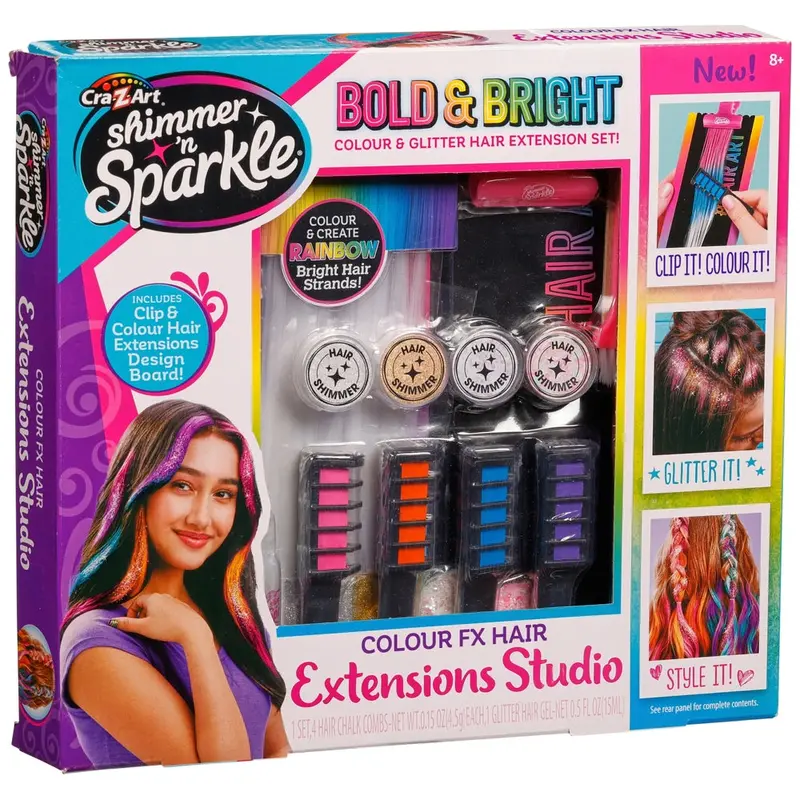 Shimmer 'N Sparkle Colour Fx Hair Extension Studio Kit 1