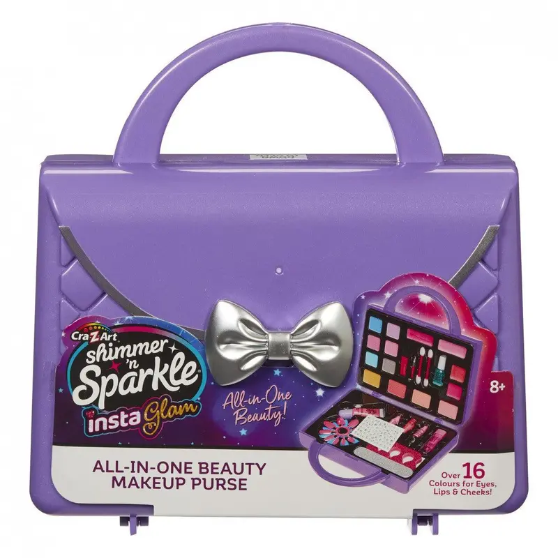 Shimmer 'N Sparkle Insta Glam Cosmetic Purse – Compact All-In-One Beauty Kit 1