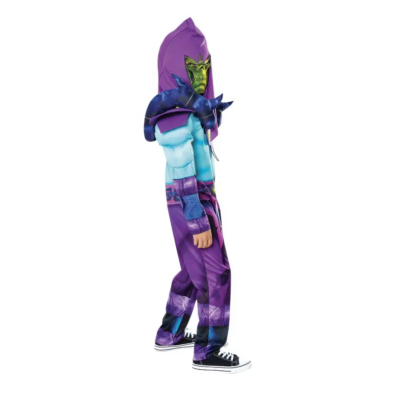 Skeletor Deluxe Kids Costume – Extra-Small Size – Retro Villain Dress-Up 1