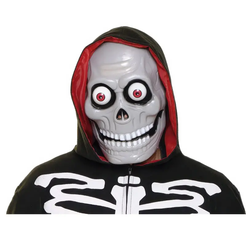 Skull Mask With Wild, Animated Eyes – Halloween Accessory 1