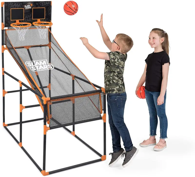Slam Stars Two-Player Indoor Basketball Game – Compact Backboard & Soft Balls 1