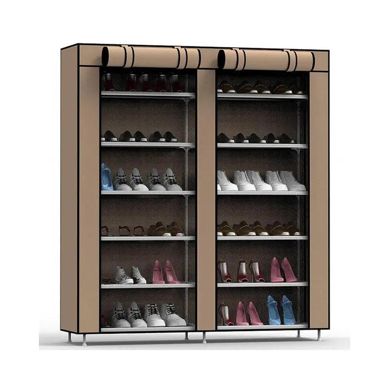 Slim Stackable Shoe Rack With Ventilated Storage Compartments 1