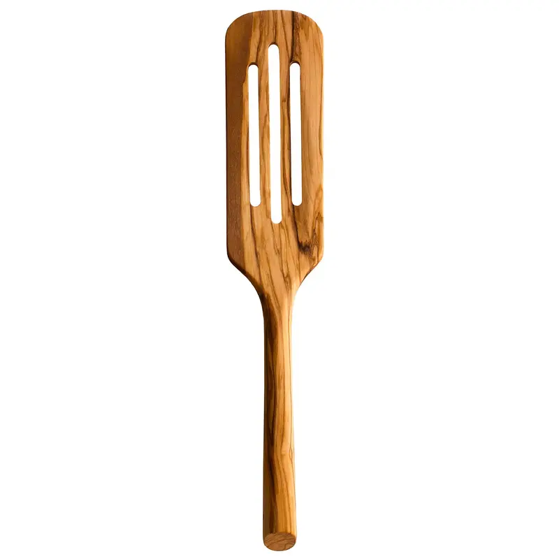 Slotted Olive Wood Spurtle By Rock & Branch® 1