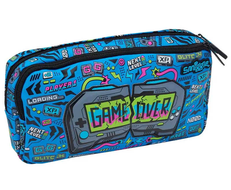 Smiggle Eclipse Pocket Character Pencil Case – Mid Blue 1