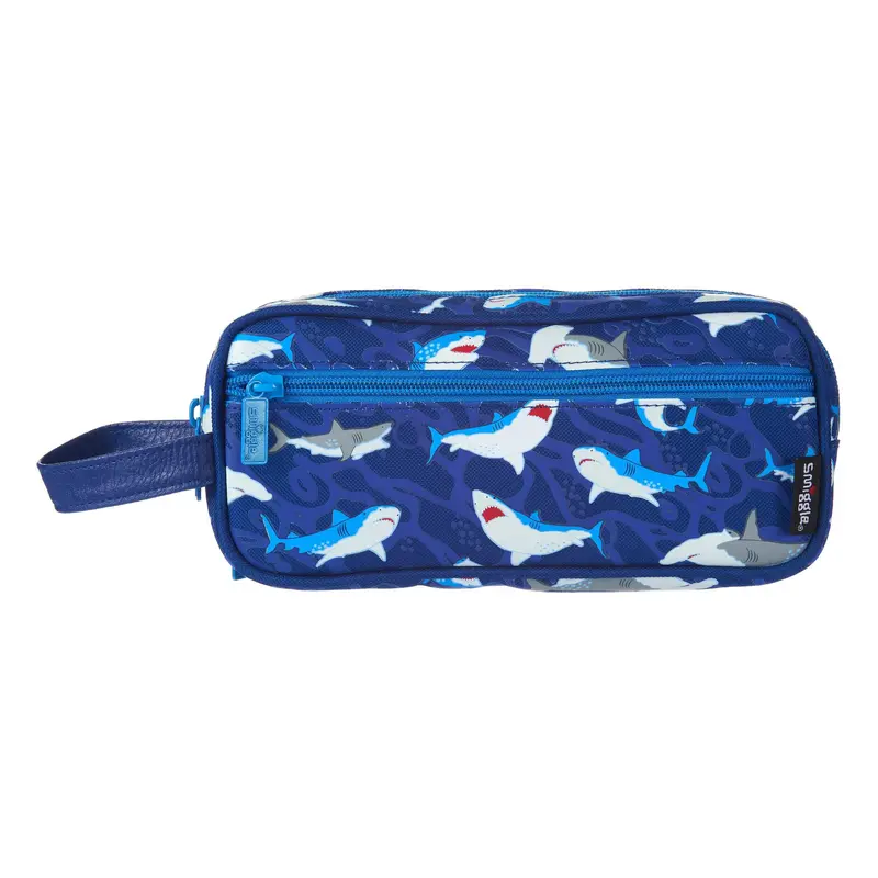 Smiggle Flow 3-In-1 Pencil Case – Blue And White Functional Organizer 1
