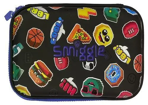 Smiggle Hits Stationery Bundle – Hardtop Pencil Case & Accessories (Black) 1