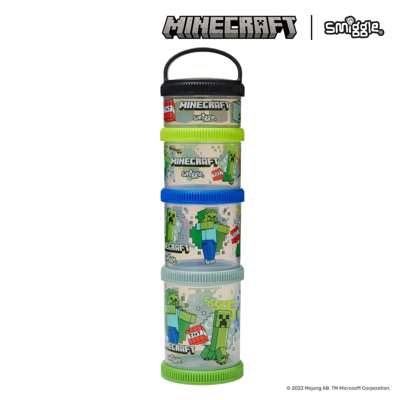 Smiggle Minecraft-Themed Snack & Stack Containers 1