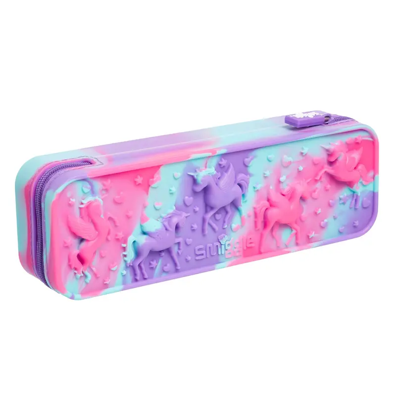 Smiggle Swirl Purple Silicone Pencil Case 1